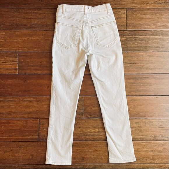 Urban Outfitters BDG Girlfriend High-Rise Lace-Up White Jeans - Picture 6 of 12